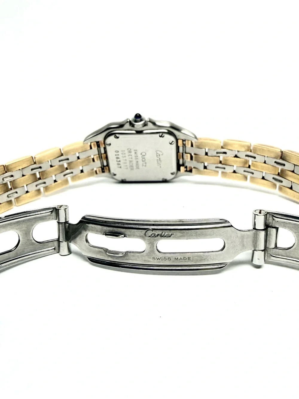 CARTIER PANTHERE 23mm Quartz 3 Row Gold Watch Cream Dial